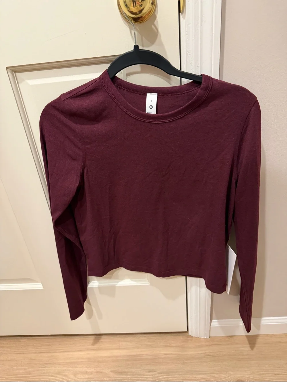lululemon athletica Long-Sleeve Crew Top in Deep Burgundy